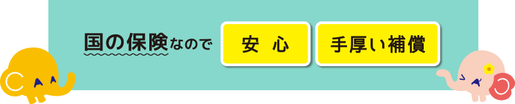 国の保険なので安心・手厚い補償