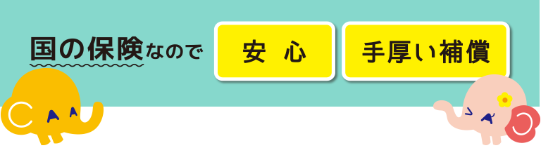 国の保険なので安心・手厚い補償